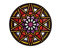 Central Synagogue New York 10 point star mandala pattern (image for) Central Synagogue New York 10 point star mandala pattern